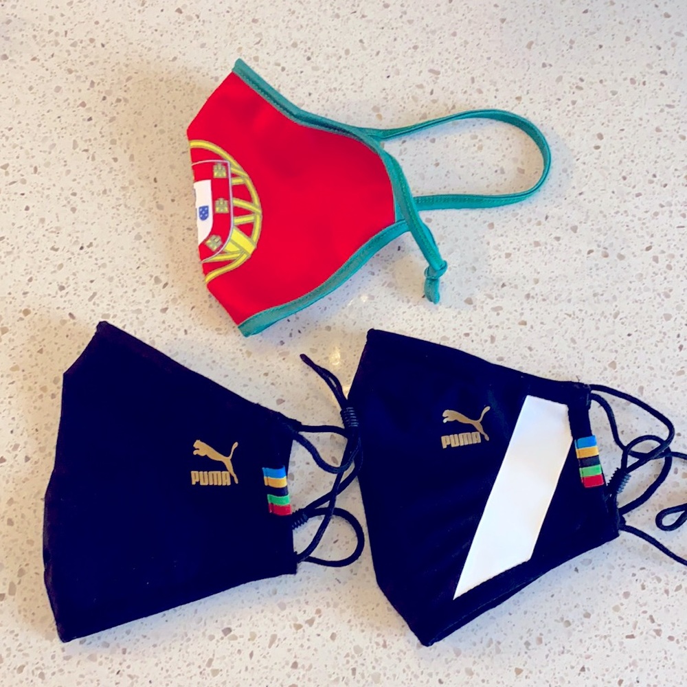 LOT 2 Puma, PortugalFabric Face Masks - Picture 1 of 1